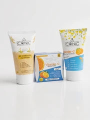 ICONIC Acne Clean, Rice And Vitamin-C Face Wash & Beauty Cream 3Pcs